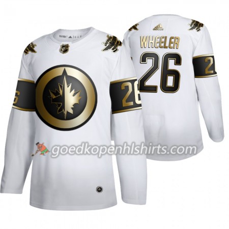 Winnipeg Jets Blake Wheeler 26 Adidas 2019-2020 Golden Edition Wit Authentic Shirt - Mannen